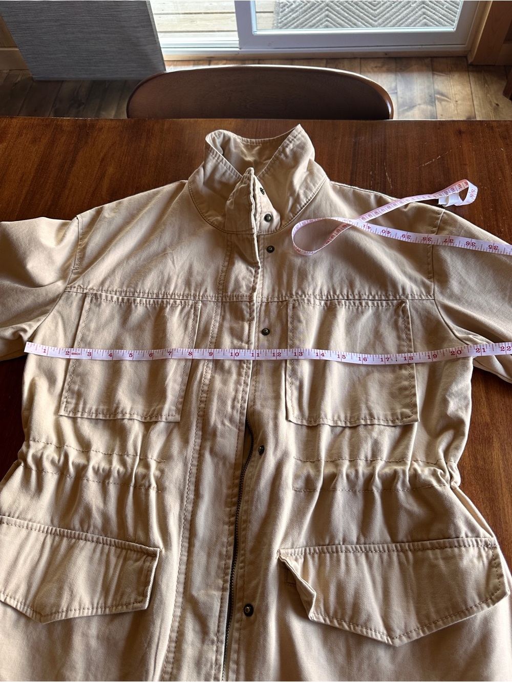 Universal Thread Tan Utility Jacket with Waist Drawstring - Picture 5 of 7